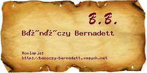 Bánóczy Bernadett névjegykártya